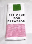 New! Kate Spade Eat Cake For Breakfast Set 2 Kitchen Towels White/pink, Dish. Fixed Price $14.99.