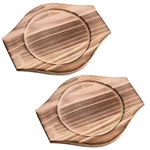Upkoch 2 Sets Of Korean Stone Bowl Base, Wooden Trivets For Hot Dishes,. Fixed Price $24.36.