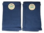 Set Of 2 True Blue Textured Waffle Terry Kitchen Towels By Kay Dee Designs. Fixed Price $16.97.