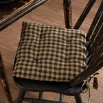 Black Check Chair Pad Cushion 14X14X3 Primitive Country Cottage Vhc G2U. Fixed Price $24.32.