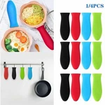 1-4X Pan Handle Cover Cast Iron Skillet Silicone Holder Sleeve For Kitchen. Fixed Price $7.26.