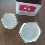 Kate Aspen Geometric Ceramic Planters Decorative Bowls, Small & Medium, White. Fixed Price $24.97.