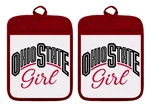 Ohio State Buckeyes Girl Pot Holders Oven Mitts Hot Pad Linen Towel DZ301DPH. Fixed Price $16.99.