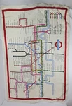 Vintage London Underground Map Tea Towel Linen Lamont Ireland Railways. Fixed Price $15.99.