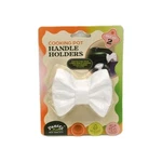 Bow Cooking Pot Handle Holders, White, New. Fixed Price $8.00.
