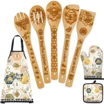 Bee Gifts For WOMEN,8PCS Kitchen Utensils Set With Apron Oven Mitt Pot Holder.... Fixed Price $29.02.