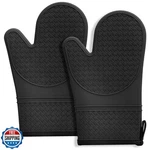 Hovico Silicone Oven Mitts, Heat Resistant 500F Kitchen 2PC. Fixed Price $20.00.