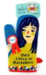Oven Mitt " Most Likely Microwave Fun Glove Super Insulated Cotton Blue Q. Fixed Price $15.99.