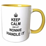 3DROSE Keep Calm Let Nonnie Handle It Funny Grandma Gift Mug 11OZ Yellow. Fixed Price $11.97.