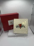 Lenox Winter Greetings Carved Trivet Dish 24K Trim New W/box Christmas. Fixed Price $24.99.