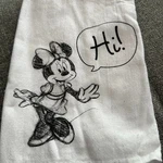 Disney Minnie Mouse Kitchen Towels Set Of 2 White And Black. Fixed Price $7.00.