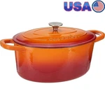 Enameled Cast Iron Dutch Oven 7QT Self Basting Cookware Heat Retention Kitchen. Fixed Price $97.57.