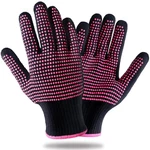 Heat Resistant Gloves With Silicone Bumps For Hair Styling - Rose Red. Fixed Price $10.27.