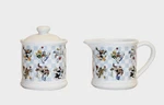 Vtg Six Flags Looney Tunes Creamer & Sugar Bowl Set Food Fight Ceramic Box. Fixed Price $27.99.