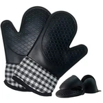 4PCS Set Oven Gloves And Pot Holder Heatresistant 500 Degree With Mini. Fixed Price $32.20.