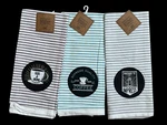 Design Imports Dii Coffee Stripe Kitchen Dishtowels Set 3 Rise Grind. Fixed Price $14.97.