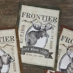 Four Park Designs Dishtowel Hand Printed Hunting Lodge Cabin Lake Ipa Beer. Fixed Price $9.95.