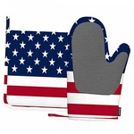 Mxocom Silicone Oven Mitts And Pot Holders Sets Independence Day American Flag. Fixed Price $24.91.