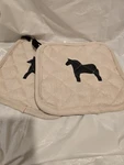 50550170 Pair Ikea Hasthage 505.501.70 Pot Holder Horse Pattern 8X8". Fixed Price $20.00.
