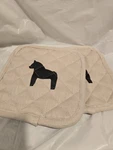 50550170 Pair Ikea Hasthage 505.501.70 Pot Holder Horse Pattern 8X8". Fixed Price $20.00.