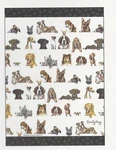 Scallywags Dog Breed Ashdene Australia Cotton Kitchen Tea Towel Pug Chihuahua. Fixed Price $14.99.