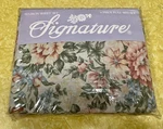 Signature Full Sheet Set 4PC Garden Party Floral Red Pink Purple Iron New Nos. Fixed Price $25.00.