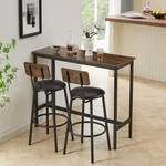 3PCS Bar Table Set Kitchen Dining Pub And 2 Stools Brown For Breakfast. Fixed Price $154.99.