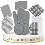 Lane Linen Kitchen Towels And Oven Mitt Set 20 Pc - Lint Free Cotton Dish Tow.... Fixed Price $56.79.
