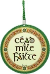 Royal Tara Irish Cead Mile Failte Ceramic Pot Stand Rope Hanging Decoration. Fixed Price $10.99.