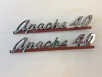 Pair 1960 1961 Chevrolet Apache 40 Emblems, Nice Originals, P-3781528, Oem Gm. Fixed Price $140.00.