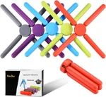 Ksendalo 5 Pack Thick Silicone Trivets For Hot Dishes Eco-friendly Foldable. Fixed Price $23.49.