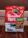 Ritz Toasted Chips Sour Cream And Onion Crackers 8.1OZ. Fixed Price $6.95.