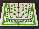 Ulster Weavers Tea Towels Pure Irish Linen Green Shamrocks 18"X28" Ireland. Fixed Price $15.98.