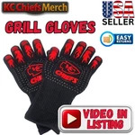 Kansas City Chiefs Grill Gloves Dual-sided 1472 Heat Resistant Kc Bbq Fan Gift. Fixed Price $19.99.