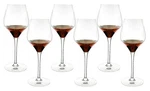 Italian Copper And Crystal Tall Wine Glass Set Of 6. Fixed Price $62.99.