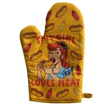 This Girl Loves Meat Oven Mitt Funny Sarcastic Backyard Bbq Bar-b-que Cookout. Fixed Price $9.50.
