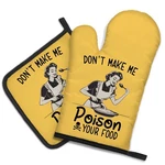 Dyjybmy Don't Make Me Poison Your Food Funny Oven Mitts And Pot YELLOW01. Fixed Price $18.97.