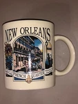 Vintage New Orleans French Quarter Mardi Gras Jazz Coffee Mug Cup Fleur De Lis. Fixed Price $11.68.