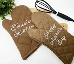 Personalized Oven Mitt Set, Kitchen Towel, Gift Customized. Fixed Price $12.99.