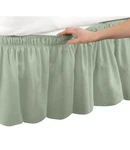 Collections Etc Wrap Around Bed Skirt, Easy Fit Elastic Dust Ruffle, Twin/full. Fixed Price $20.99.