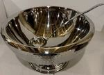 Elegance Hammered 3-GALLON Stainless Steel Doublewall Punch Bowl W/ Ladle. Fixed Price $140.00.