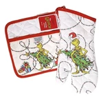 Williams Sonoma The Grinch Oven Mitt & Potholder Set Nwt Christmas Holiday. Fixed Price $24.99.