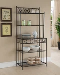 Kings Brand Furniture Metal With Marble Finish 5-TIER Bakers Rack, Black. Fixed Price $109.99.