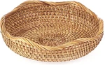 Natural Rattan Tray 8.5" Wicker Storage Bowls Hand Woven Basket For Bread. Fixed Price $20.98.