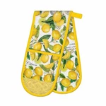 Michel Design Works Cotton Kitchen Double Oven Glove Lemon & Basil - New. Fixed Price $22.50.