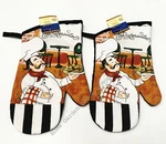 1 Pair Fabric Printed Kitchen Oven Mitts Mittens Gloves Chef Black White Stripe. Fixed Price $12.79.