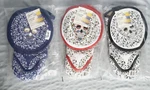 New! Fiesta Skull & Vine Oven Mitt Set By Tableware - Black Or Red. Fixed Price $36.00.