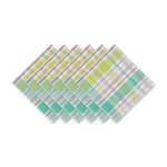 Dii 100% Cotton, Oversized Basic Everyday 20X20 Napkin Set Of 6, Spring Plaid. Fixed Price $17.19.