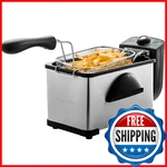 Ovente 2L 1500W Electric Deep Fryer, Stainless Steel, Viewing Window, FDM2201BR. Fixed Price $62.43.