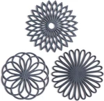 Set Of 3 Silicone Trivet Mat - Hot Pot Holder Pads For Table & Countertop. Fixed Price $19.72.